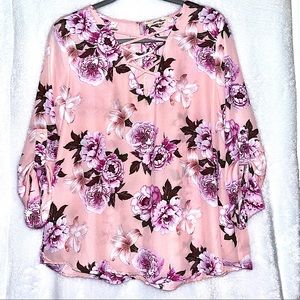 Pink Floral Blouse